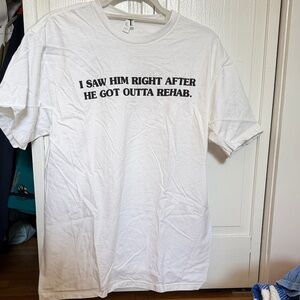 John Mulaney 2021 Tour Shirt Boston The Wilbur White Graphic Tee with Bold Text